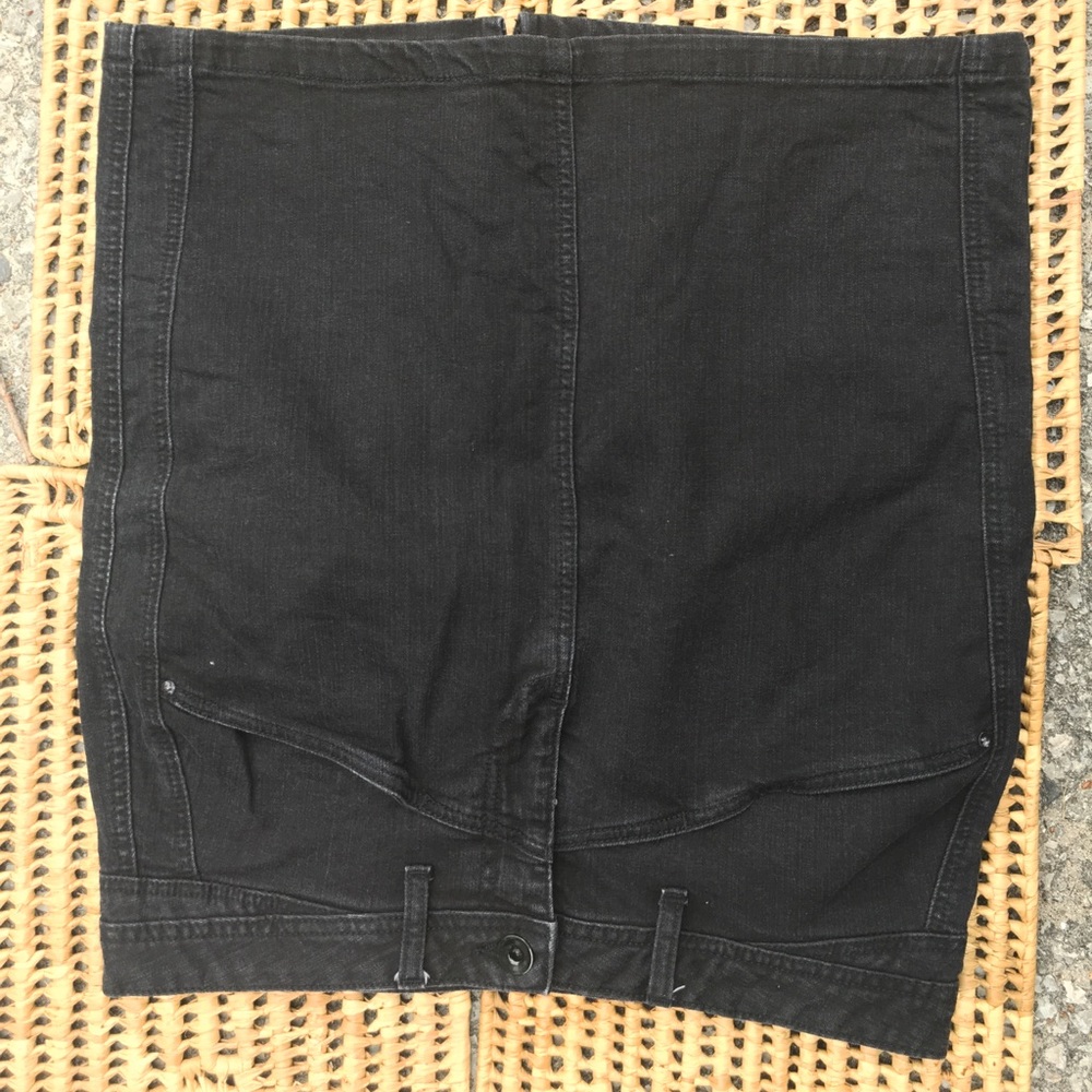 Black Demin Pencil Skirt
